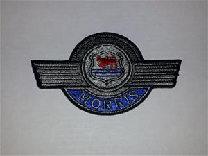 Broderet strygemærke Morris logo